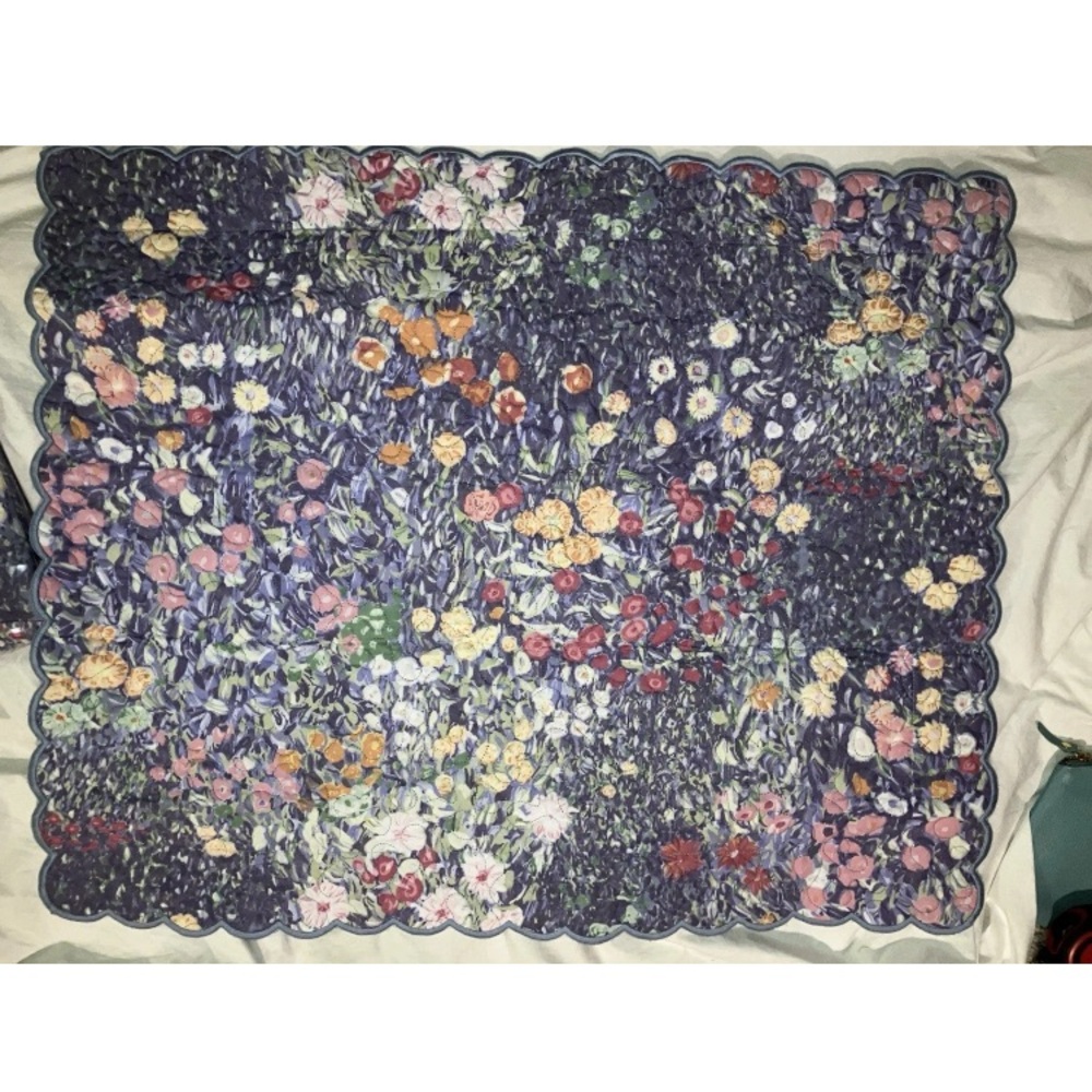 Cuddledown NEW Monet Pillow Sham twin Bed Skirt new in package 100% cotton luxe - Picture 5 of 5